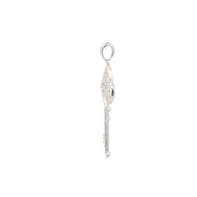 Load image into Gallery viewer, 10K Diamond Skeleton Key Loyalty Symbol Pendant White Gold