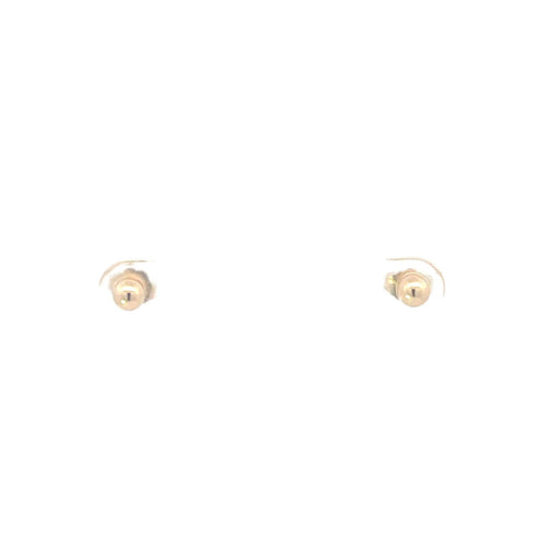 10K 4.0mm Round Ball Vintage Classic Stud Earrings Yellow Gold