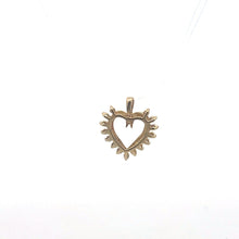 Load image into Gallery viewer, 10K Diamond Heart Love Symbol Romantic Pendant Yellow Gold