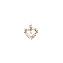 Load image into Gallery viewer, 10K Diamond Heart Love Symbol Valentine Pendant Yellow Gold