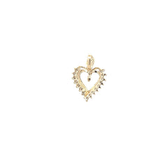 Load image into Gallery viewer, 10K Diamond Heart Love Symbol Valentine Pendant Yellow Gold