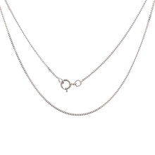 Load image into Gallery viewer, Sterling Silver 0.4mm Vintage Curb Link Classic Chain Necklace 16&quot;