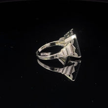 Load image into Gallery viewer, 14K Emerald Cut Black Onyx Statement Ring White Gold