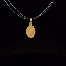 Load image into Gallery viewer, 14K Oval Virgin Mary Christian Faith Symbol Charm/Pendant Yellow Gold