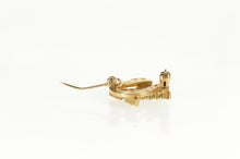 Load image into Gallery viewer, 10K Victorian Omega Chi Seed Pearl Enamel X Lapel Pin/Brooch Yellow Gold