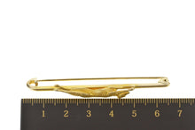 Load image into Gallery viewer, 9K Greyhound Racing Dog Breed Ornate Bar Pin/Brooch Yellow Gold
