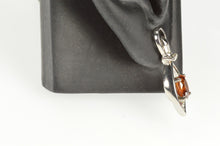 Load image into Gallery viewer, 14K 1.79 Ctw Mexican Fire Opal Diamond Dangle Earrings White Gold