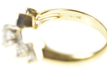 Load image into Gallery viewer, 14K 1.02 Ctw Diamond Princess Accent Engagement Ring Size 6.5 Yellow Gold