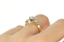 Load image into Gallery viewer, 14K 1.02 Ctw Diamond Princess Accent Engagement Ring Size 6.5 Yellow Gold