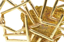 Load image into Gallery viewer, 14K 0.63 Ct Pear Diamond Raw Nugget Geometric Pin/Brooch Yellow Gold