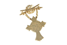 Load image into Gallery viewer, 14K Victorian Ornate Enamel Masonic Heraldic Cross Pin/Brooch Yellow Gold
