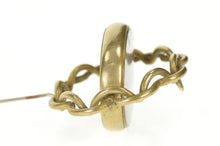 Load image into Gallery viewer, Gold Filled Victorian Photograph Fabric Spinning Mourning Pin/Brooch
