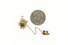 Load image into Gallery viewer, 14K Delta Theta Sigma Agricultural Lapel Chain Pin/Brooch Yellow Gold