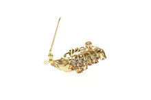 Load image into Gallery viewer, 14K 2.16 Ctw Ruby Grape Bunch Cluster Art's & Crafts Pin/Brooch Yellow Gold