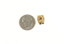 Load image into Gallery viewer, 14K Ornate Garnet Scroll Design Slide Bracelet Charm/Pendant Yellow Gold