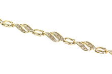 Load image into Gallery viewer, 10K 1.44 Ctw Diamond Wavy Channel Tennis Bracelet 8.5" Yellow Gold