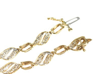 Load image into Gallery viewer, 10K 1.44 Ctw Diamond Wavy Channel Tennis Bracelet 8.5" Yellow Gold