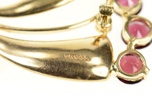 Load image into Gallery viewer, 14K Ornate Syn. Garnet Retro Butterfly Moth Pin/Brooch Yellow Gold