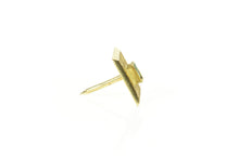 Load image into Gallery viewer, 18K Columbian Emerald Textured Square Lapel Pin/Brooch Yellow Gold