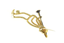 Load image into Gallery viewer, 18K Retro Enamel Clarinet Musician Jazz Statement Pin/Brooch Yellow Gold