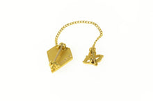 Load image into Gallery viewer, 14K NYT TS Black Enamel Seed Pearl Lapel Pin/Brooch Yellow Gold