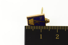 Load image into Gallery viewer, 10K K Blue Enamel Leaders Club 74 Lapel Pin/Brooch Yellow Gold
