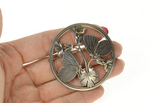 Load image into Gallery viewer, Sterling Silver Georg Jensen Ornate Butterfly Flower Round 283 Pin/Brooch