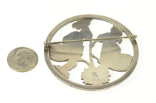 Load image into Gallery viewer, Sterling Silver Georg Jensen Ornate Butterfly Flower Round 283 Pin/Brooch