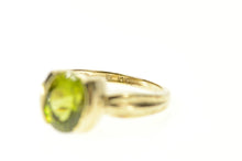 Load image into Gallery viewer, 10K Ornate Oval Peridot Classic Statement Pendant Size 8 Yellow Gold