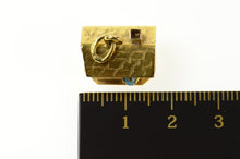 Load image into Gallery viewer, 18K 3D Victorian Turquoise Inset House Cabin Charm/Pendant Yellow Gold