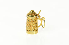 Load image into Gallery viewer, 18K 3D Traditional German Beer Stein Embossed Cuff Links Yellow Gold