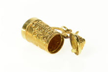 Load image into Gallery viewer, 18K 3D Traditional German Beer Stein Embossed Cuff Links Yellow Gold