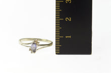 Load image into Gallery viewer, 10K Marquise Tanzanite Diamond Bypass Ring Size 6.75 White Gold