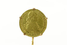 Load image into Gallery viewer, 14K 1792 Spanish Escudo Doubloon Coin Tribute? Pin/Brooch Yellow Gold