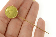 Load image into Gallery viewer, 14K 1792 Spanish Escudo Doubloon Coin Tribute? Pin/Brooch Yellow Gold