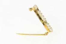 Load image into Gallery viewer, 14K 1950's Pearl Diamond Emerald Opal Circle Pin/Brooch Yellow Gold
