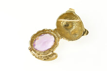 Load image into Gallery viewer, 14K 1960's Amethyst Pearl Garnet Cat Kitten Pin/Brooch Yellow Gold