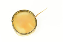 Load image into Gallery viewer, 14K Victorian Ornate Carved Lady Shell Cameo Pin/Brooch Yellow Gold