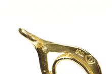 Load image into Gallery viewer, 10K Oval Blue Topaz Diamond Accent Statement Pendant Yellow Gold