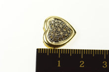 Load image into Gallery viewer, 14K Pave Fancy Diamond Heart Love Symbol Pendant Yellow Gold