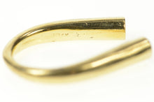 Load image into Gallery viewer, 14K Natural Emerald Curved Floating Statement Ring Size 3.75 Yellow Gold