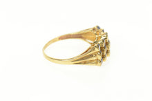 Load image into Gallery viewer, 10K Squared Tiered Tanzanite Statement Band Ring Size 9.75 Yellow Gold