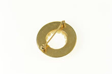 Load image into Gallery viewer, 14K Retro Classic Pearl Grooved Swirl Circle Pin/Brooch Yellow Gold
