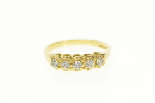 Load image into Gallery viewer, 14K Five Stone Classic Travel Wedding Band Ring Size 7.75 Yellow Gold