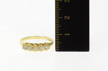 Load image into Gallery viewer, 14K Five Stone Classic Travel Wedding Band Ring Size 7.75 Yellow Gold