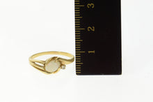 Load image into Gallery viewer, 10K Opal Diamond Classic Wavy Statement Ring Size 7.75 Yellow Gold