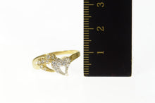 Load image into Gallery viewer, 10K Two Tone Pave Diamond Heart Love Promise Ring Size 8.75 Yellow Gold