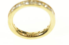 Load image into Gallery viewer, 14K Channel Cubic Zirconia Classic Wedding Band Ring Size 5.25 Yellow Gold