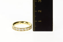 Load image into Gallery viewer, 14K Channel Cubic Zirconia Classic Wedding Band Ring Size 5.25 Yellow Gold