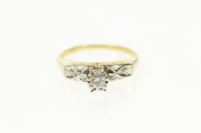 Load image into Gallery viewer, 14K Three Stone Diamond Promise Engagement Ring Size 4.75 Yellow Gold